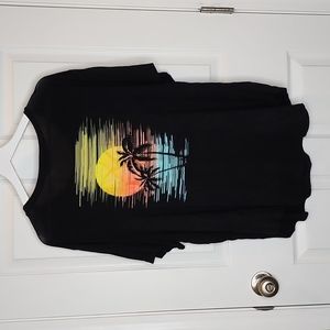 Queen Bees Wknd Mood & Sunset Graphic Short Sleeved Tee Shirts, Women's 3X